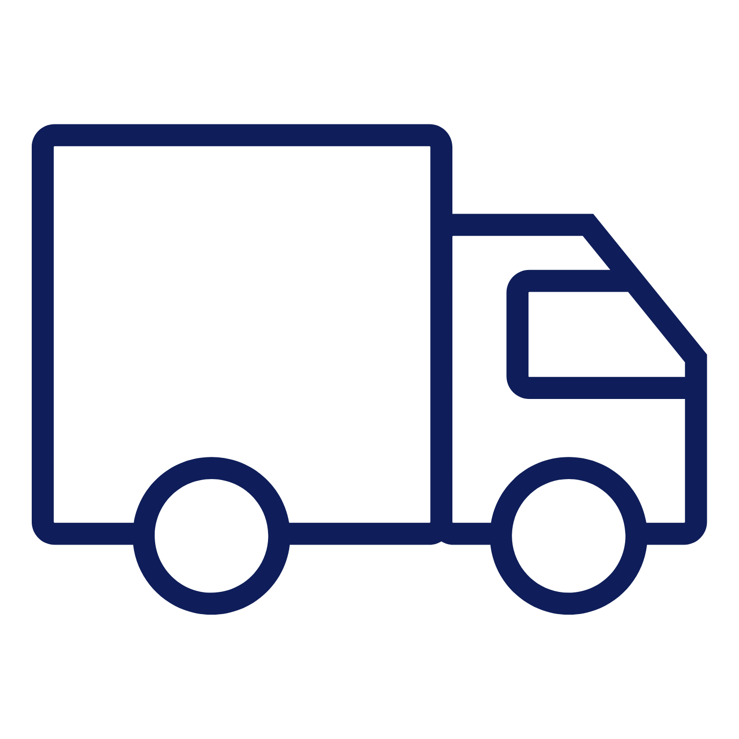 Icon eines LKWs in blau