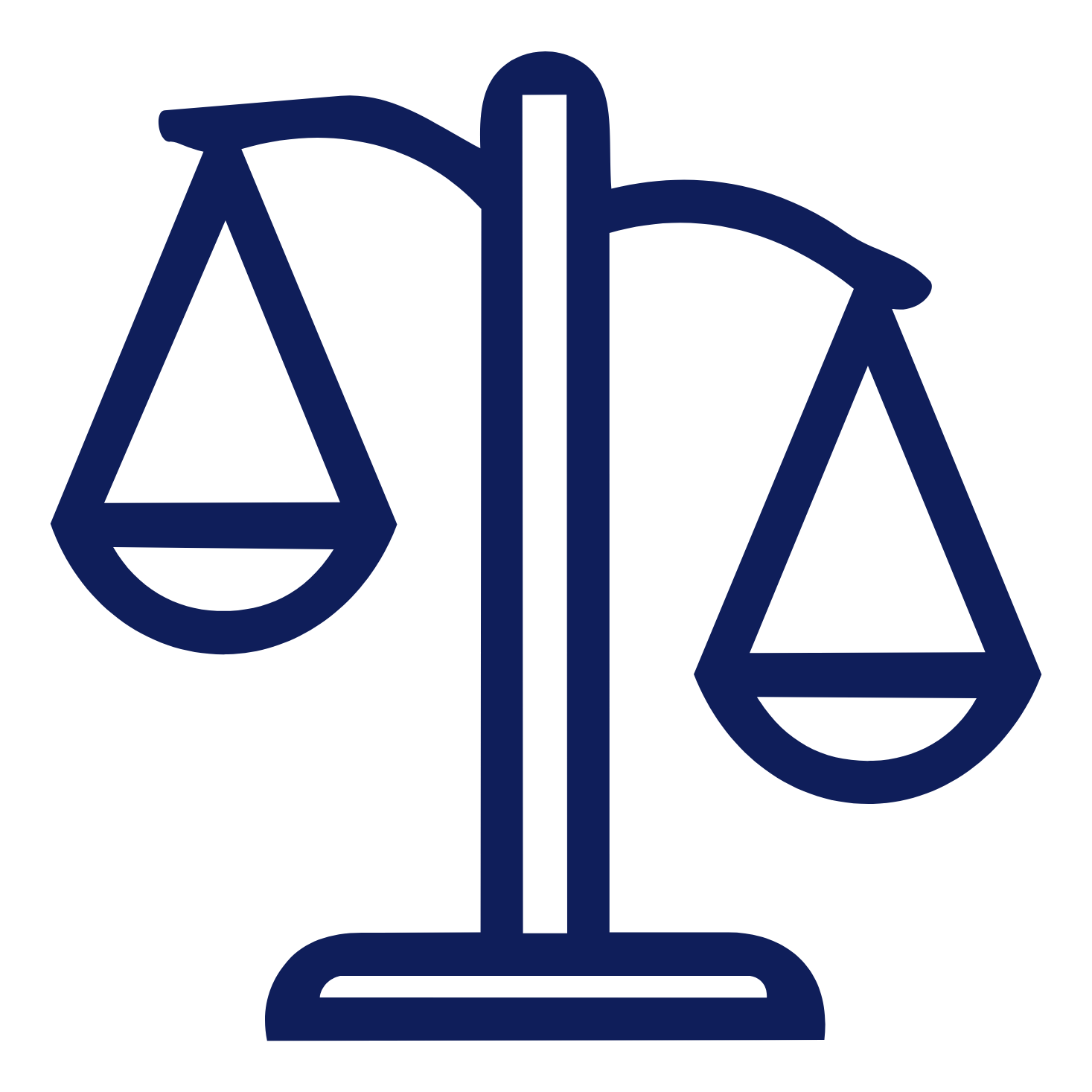 Icon einer Waage in blau