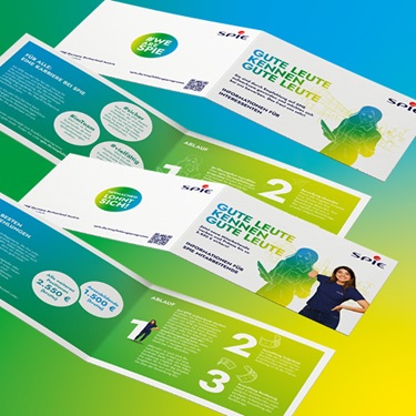 Klappkarte/ DIN A6-Flyer Gute Leute
