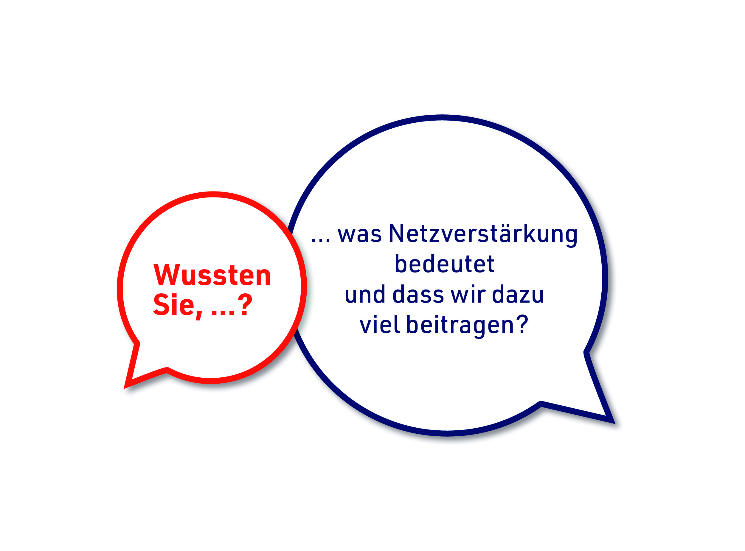 Sprechblase Wussten Sie  Thema Netzverstärkung