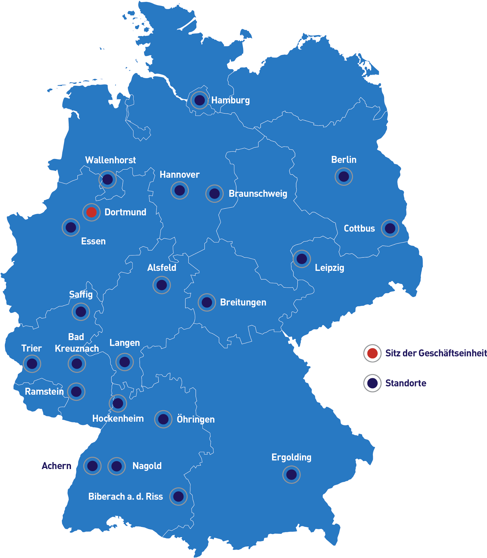 CeGIT Standorte blau
