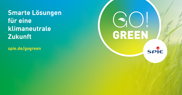 Teams-Hintergrund Go!Green mit Schrift